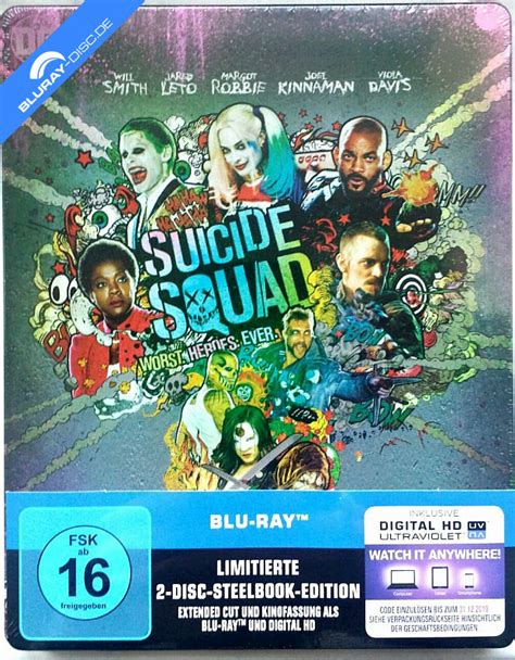 Suicide Squad 2016 Kinofassung Extended Cut Limited Steelbook Edition