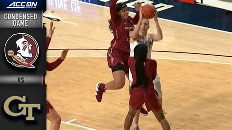 Florida State Vs Georgia Tech Condensed Game Acc Women S