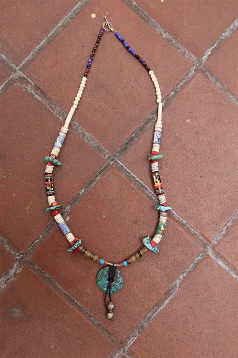 Native American Jewelry Turquoise Necklace Vintage Southwest Trade