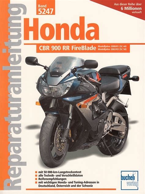 Reparaturanleitung Honda CBR 900 RR FireBlade 2000 2001 SC 44