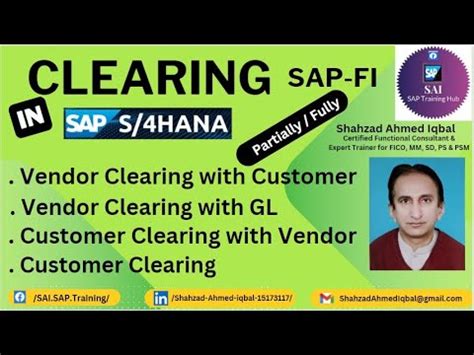 Vendor Customer GL Clearing With Each Other SAP Finance Vendor