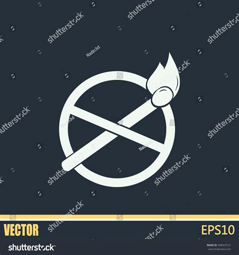 No Naked Flame Warning Sign Vector vector de stock libre de regalías Shutterstock