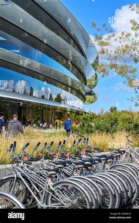 Cupertino CA USA December 14, 2019: Closeup of Apple headquarters ...