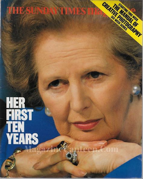 The Sunday Times Magazine Margaret Thatcher Magazine Canteen