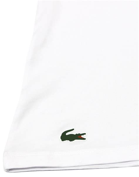 LACOSTE Men S Retro 2 Pack Boxed Crew Neck T Shirt In White