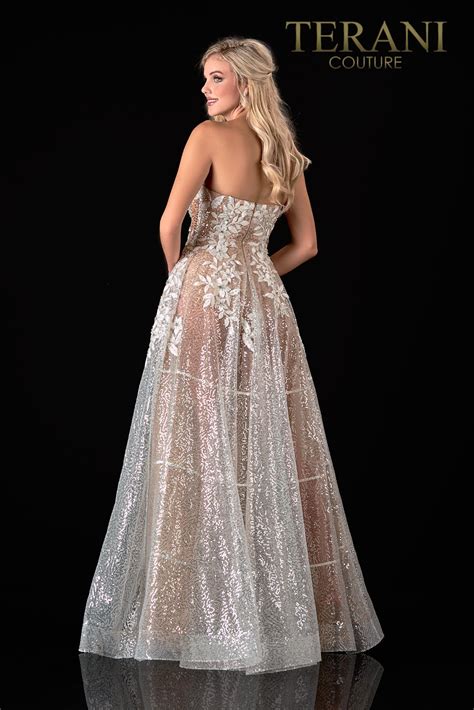 Strapless White Nude Prom Dress 2111P4105 I Dress Cute