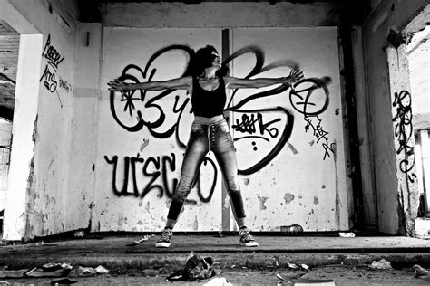 Free Images Black And White Woman Road Clothing Graffiti Street