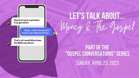 Gospel Conversation Series Money And The Gospel Youtube