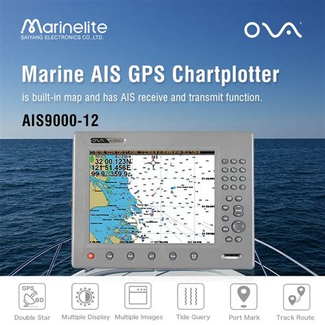 Inch Ais Class B Transponder Gps Navigator Ova Marine Chartplotter