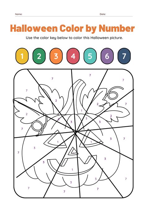 10 Halloween Color By Number Printable Worksheets FREE Xoxoerinsmith