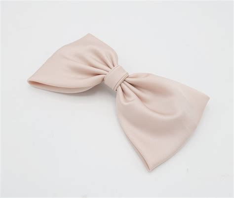 Glossy Basic Satin Hair Bow Women Hair Accessory Etsy