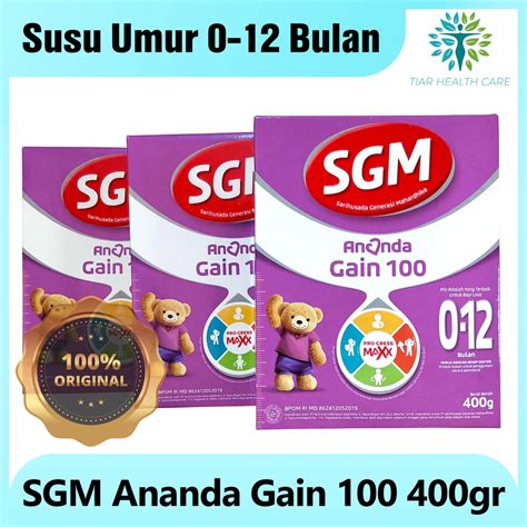 Jual Sgm Ananda Gain Gr Susu Formula Bayi Bulan Tiar