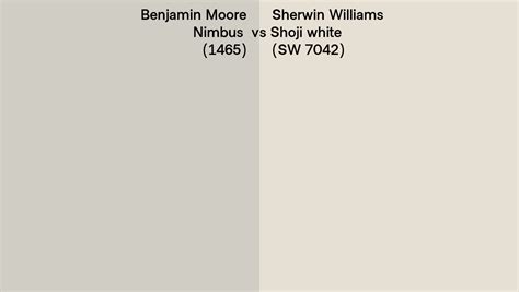 Benjamin Moore Nimbus 1465 Vs Sherwin Williams Shoji White Sw 7042