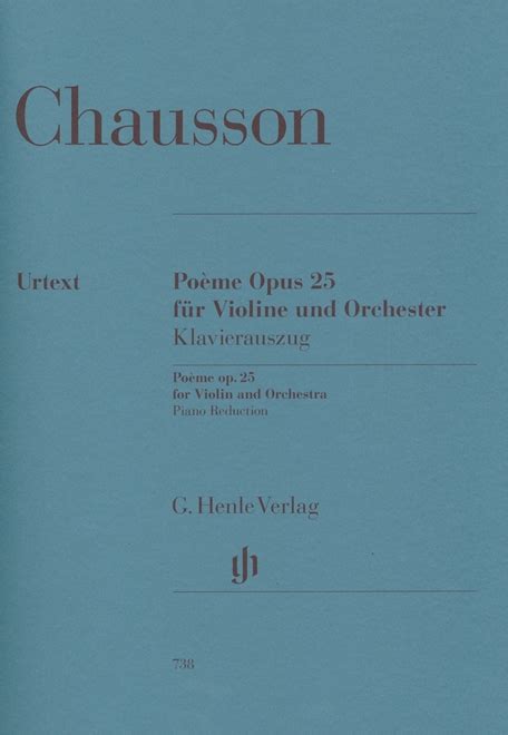 Chausson Poema Para Violino E Orquestra Op Henle Urtext Poeme Fur