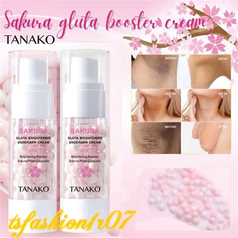 Ts Tanako Sakura Underarm Whitening Cream Body Lotion Pearl Moisturizer