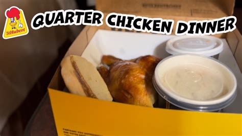 Eating The St Hubert Quarter Chicken Dinner Youtube