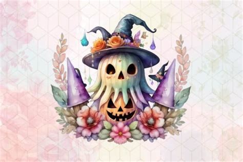 Helloween Ghost Watercolor Clipart Graphic By Creative Art Creative