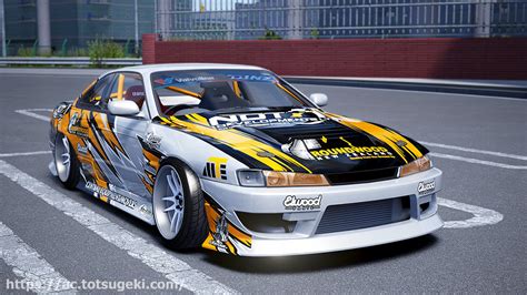 【assetto Corsa】s14 シルビア 後期型 D1nz Taylor James D1nz Nissan S14 Taylor James アセットコルサ Car Mod