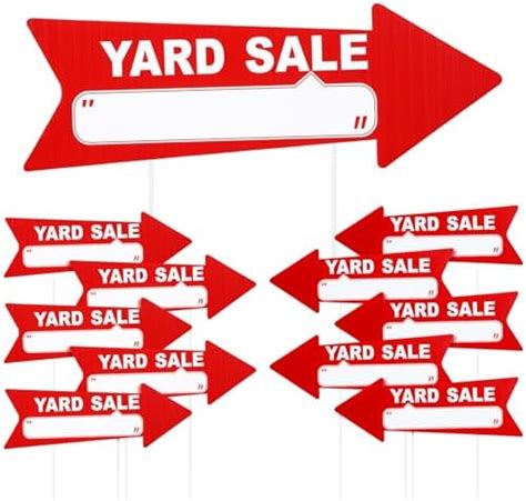 Amazon Barydat Pcs Yard Sale Arrow Signs With Stakes Double