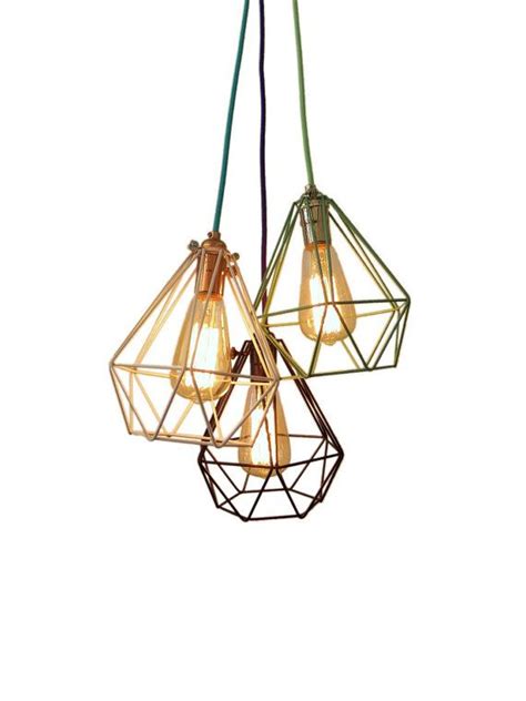 Diamond Cage Pendant Any Color Custom Pendant Lamp Modern Etsy Uk Copper Pendant Lights