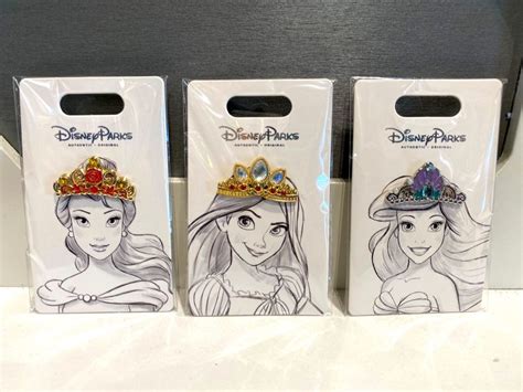 PHOTOS New Ariel Belle And Rapunzel Disney Princess Tiara Pins