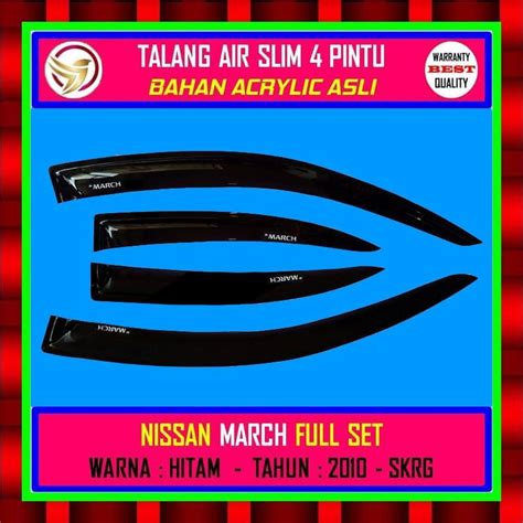 Jual Talang Air Mobil Pintu Full Set Nissan March Tahun