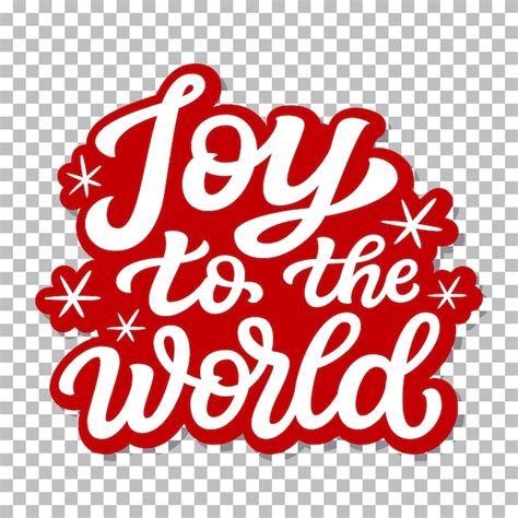 Premium Vector Joy To The World Lettering