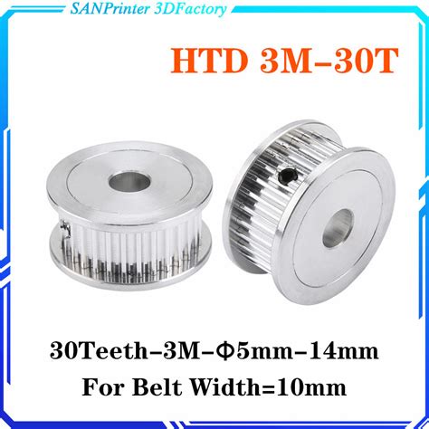 유30 Teeth Htd 3m Timing Pulley Bore 5 6 6 35 8 10 12 14mm For Width 10mm 3m Synchronous Belts Ht