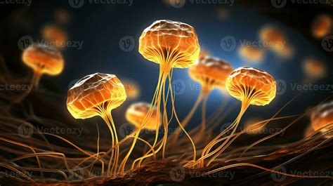 Abstract Illustration Reveals Disturbing Fungus Mycelium 30761259 Stock ...