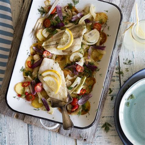 Scholle aus dem Ofen mit Fenchel und Tomaten Rezept Gemüse ofen