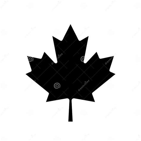 Black Maple Leaf Symbol Of Canada Stock Vector Illustration Of