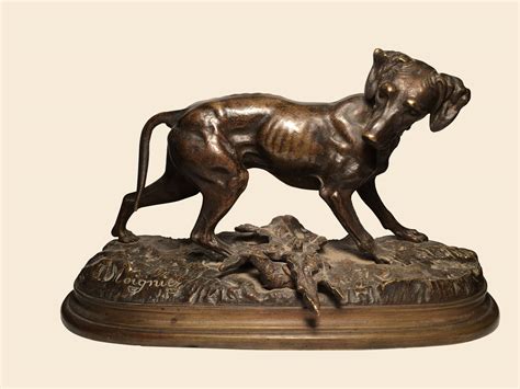 Jules Moigniez Chien De Chasse Bronze 1835 1894