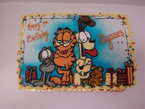 Garfield cake | Garfield cake, Garfield birthday, Party cakes