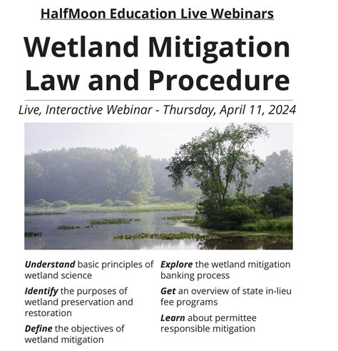 Wetland Mitigation Law And Procedure Webinar The Mitigation Banking Group