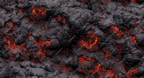 Premium AI Image | Volcanic lava flow sliding on the ground