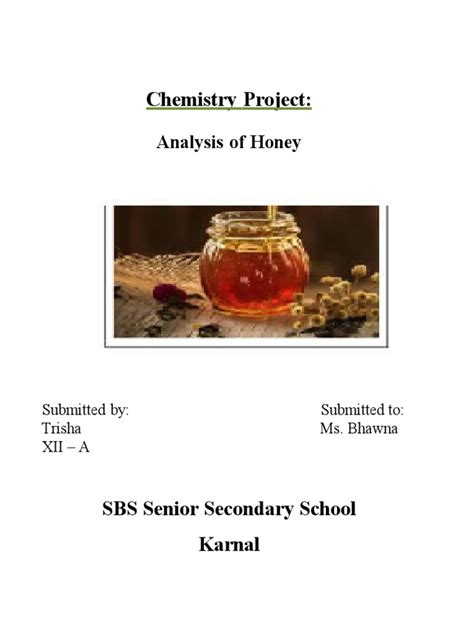 Honey Analysis | PDF | Honey | Chemistry