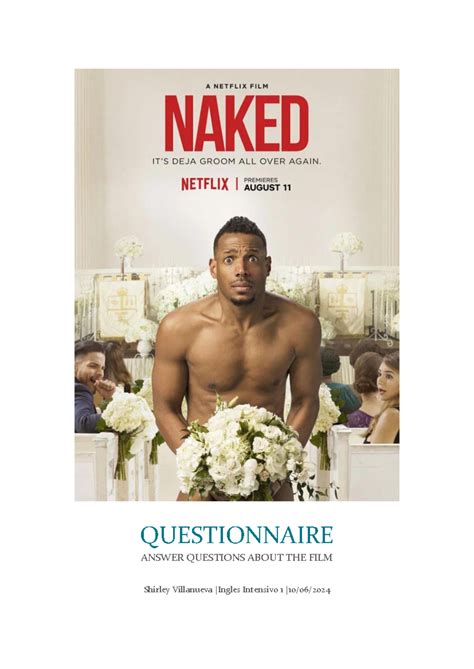 Naked Homework Questionnaire Answer Questions About The Film