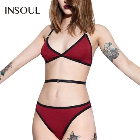 Insoul 2017 New Fashion Women Black Red Sexy Push Up Lace Wireless