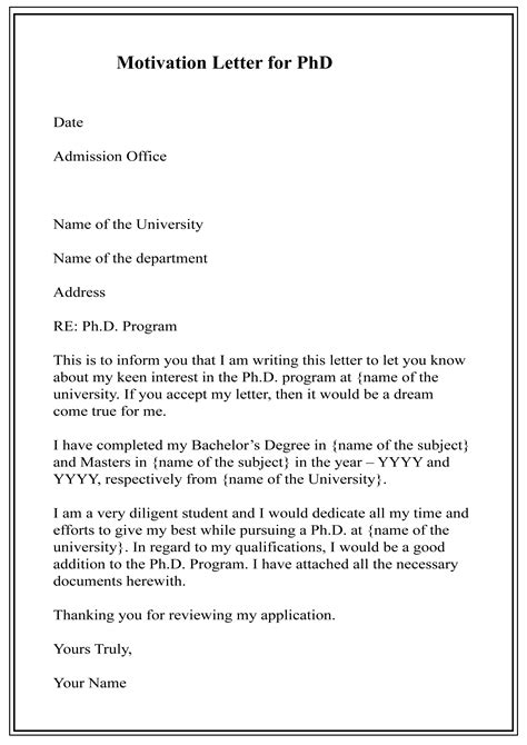 Example Of Motivational Letter Motivation Letter For A Scholarship