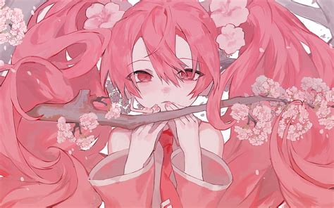 Sakura Miku Pink Hair Artwork Manga Vocaloid Hd Wallpaper Peakpx