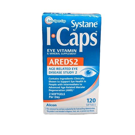 Systane Icaps Areds Eye Vitamin Supplement Softgels Count