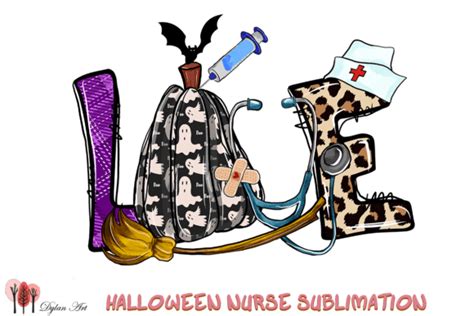 Love Halloween Nurse Sublimation Graphic By Dylanart Creative Fabrica