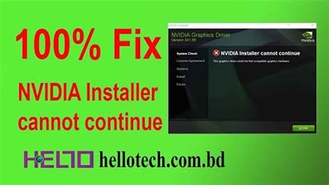 Nvidia Installer Cannot Continue How To Fix 100 Nvidia Graphic Driver