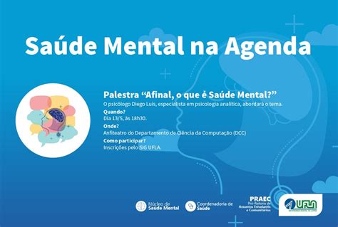 Palestra Sobre Saúde Mental Será Realizada Na Segunda 13 5 Inscreva