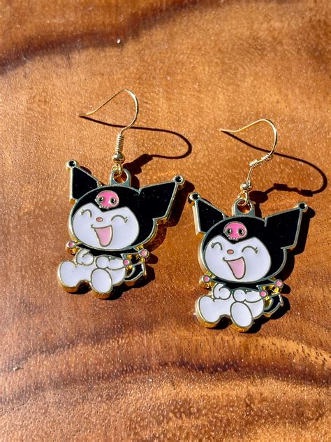 Sanrio Happy Kuromi Kuku Hello Kitty Drop Earrings Etsy