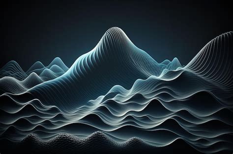 Premium Photo Physics Waves Background Illustration Generative Ai