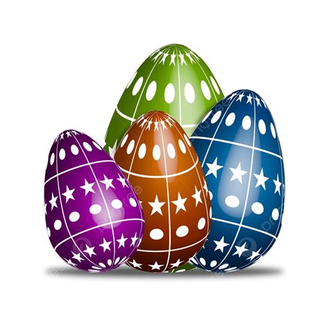 Conjunto De Huevos De Pascua 3d PNG 3d Pascua De Resurrección Huevo