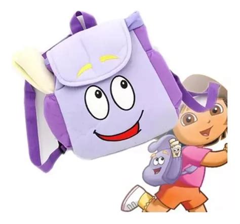 Bolsa Mochila Dora Aventureira Mapa 26cm Cosplay Roxa