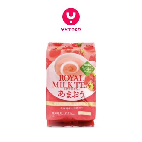 Jual Nitto Royal Milk Tea Strawberry 100 Original Japan Shopee Indonesia