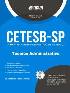 Apostila CETESB SP 2024 Técnico Administrativo